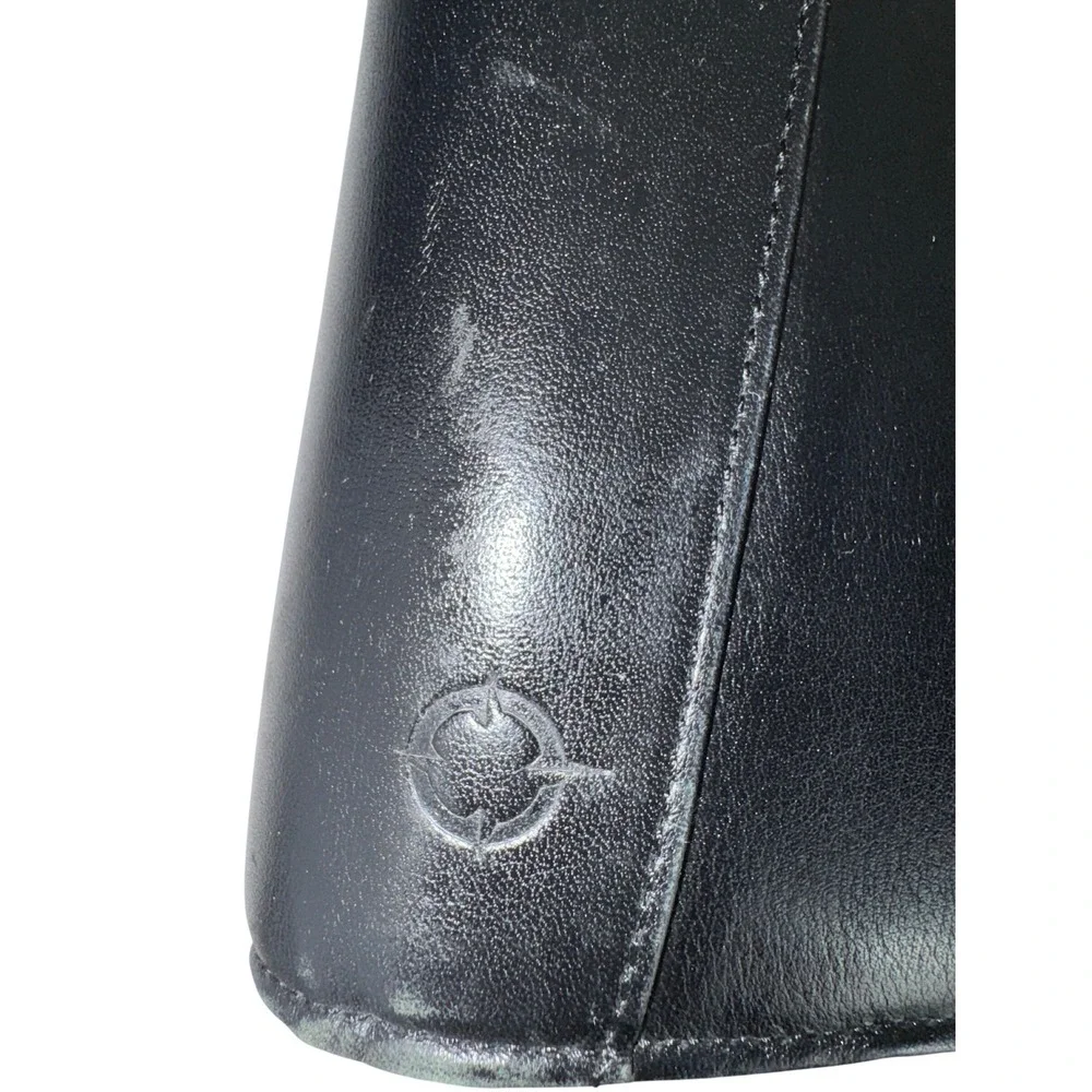 Franklin Covey Black Leather 7 Ring Zippered Planner Organizer Professional